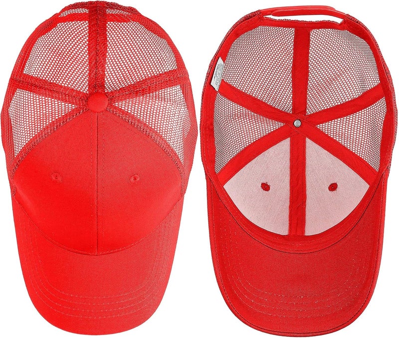 Falari Trucker Hat Baseball Cap Structured Plain Design 6 Panel, Adjustable Size - Image 4